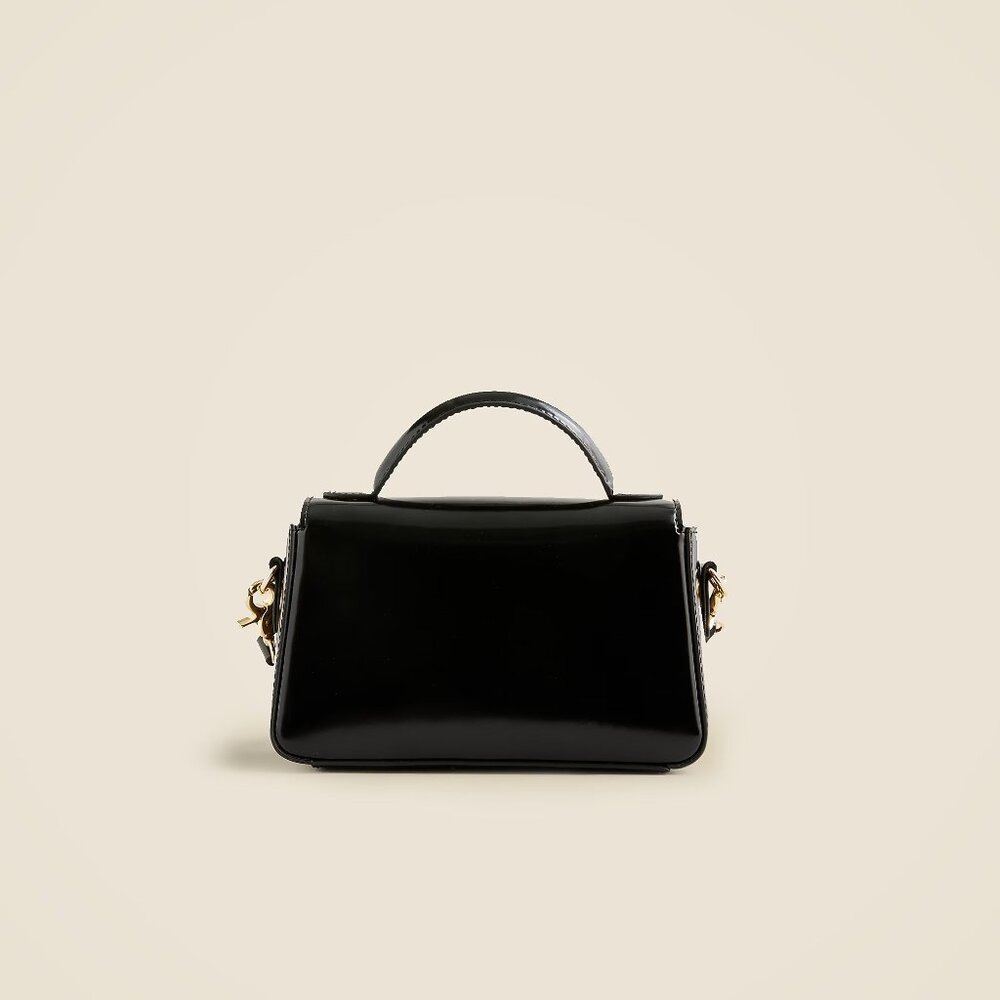 NWT J Crew Small Edie Top Handle Crossbody Bag in Italian Leather - Picture 3 of 4